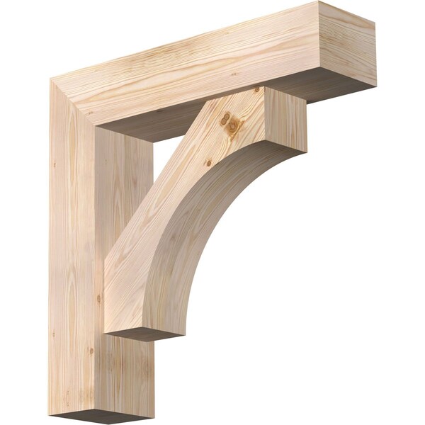 Ekena Millwork Westlake Block Smooth Bracket w/ Offset Brace, Douglas Fir, 7 1/2"W x 30"D x 30"H BKT0806X30X30WTL05SDF - main